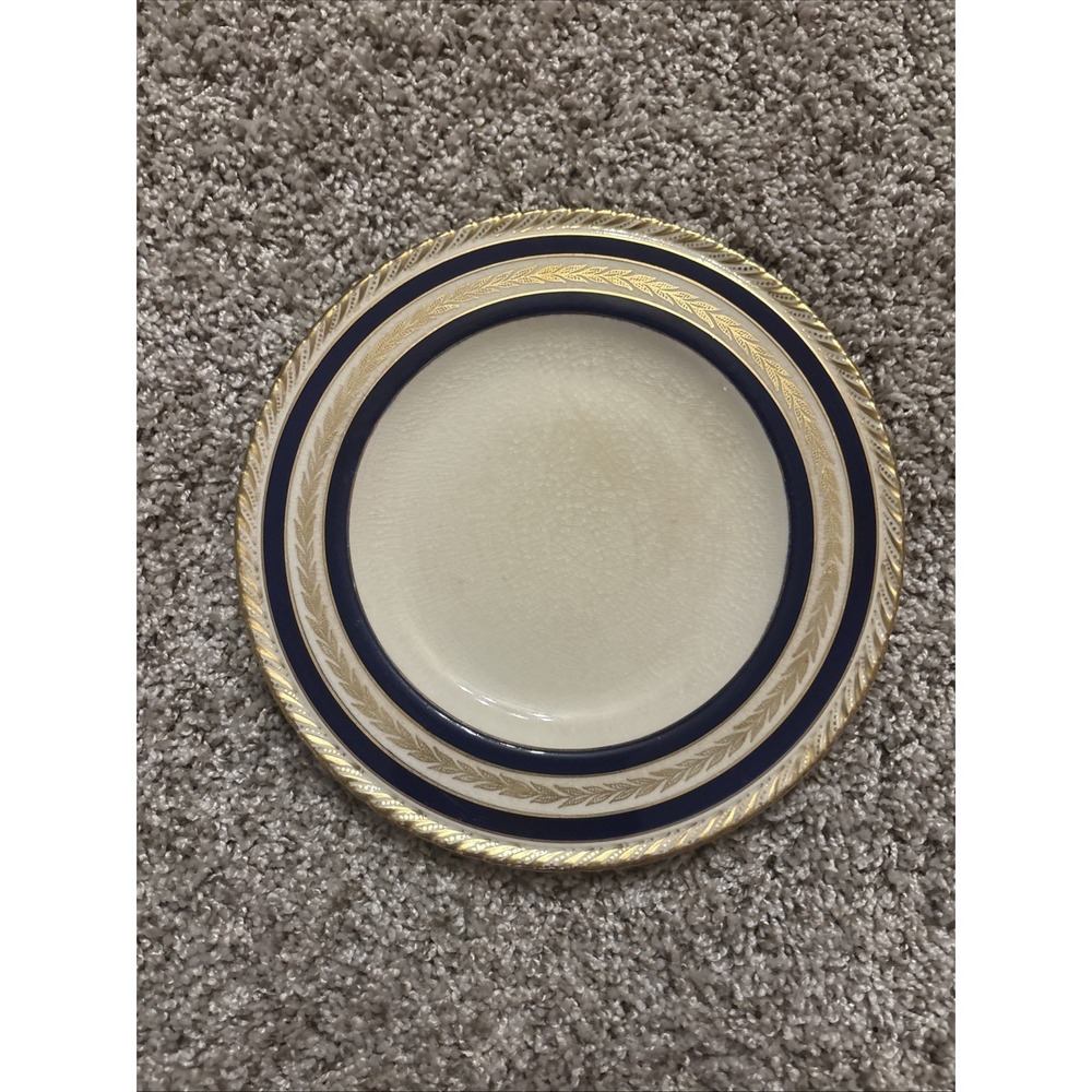 Crown Ducal Duchess Pattern Cobalt Salad Plate